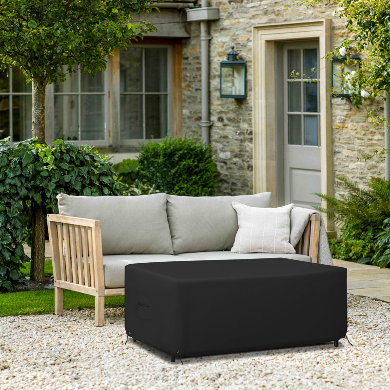 HeavyDuty Multipurpose Outdoor Waterproof Rectangle Table Cover, Durable & UV Resistant Patio Table Cover, Black