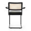 Boucle Low Rattan Back Arm Chair-93021591