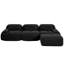 Canapé ergonomique en forme de L pour animaux de compagnie, modulaire, sans assemblage, en velours côtelé luxueux, extra-large et incurvé, avec assise en mousse haute densité de 32 mm et base antidérapante noire. Parfait pour la décoration intérieure.