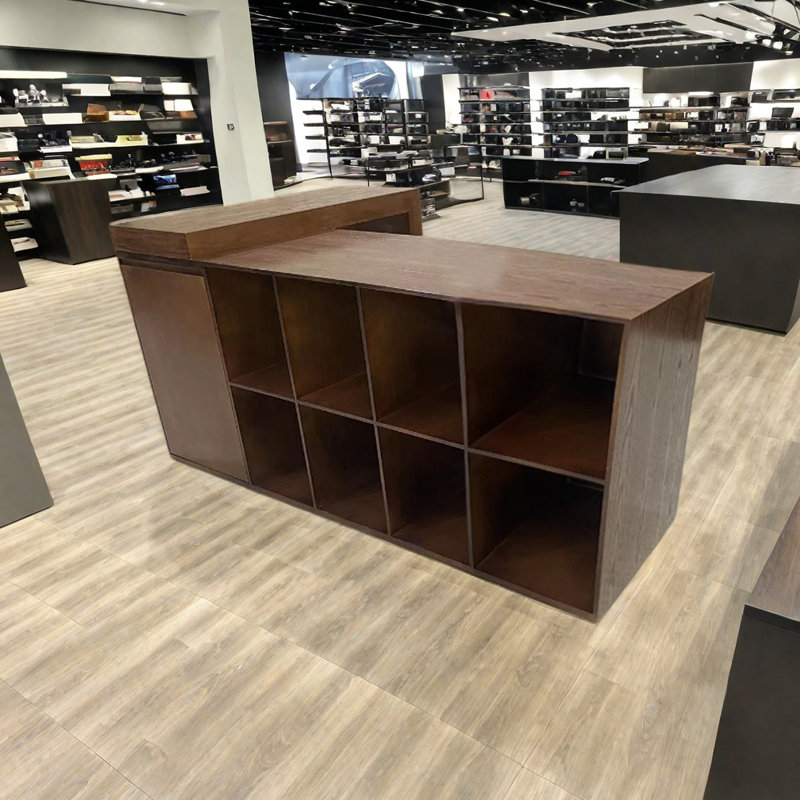 Vitrine de coin multifonctionnelle, H 31,49 po x l 70,86 po x P 23,62 po