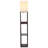 Maxwell 63 in. USB Charging LED 3-Shelf Floor Lamp with Beige Fabric Square Shade