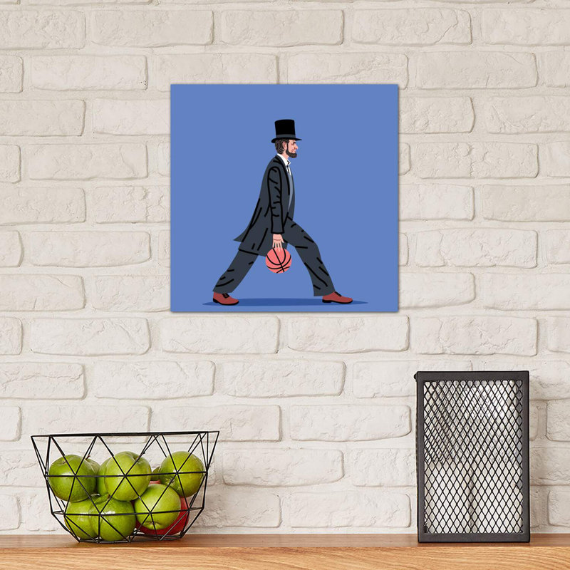 Balling Lincoln par Elad Shagrir - impression, H 12 po x l 12 po x P 1,5 po, Toile tendue
