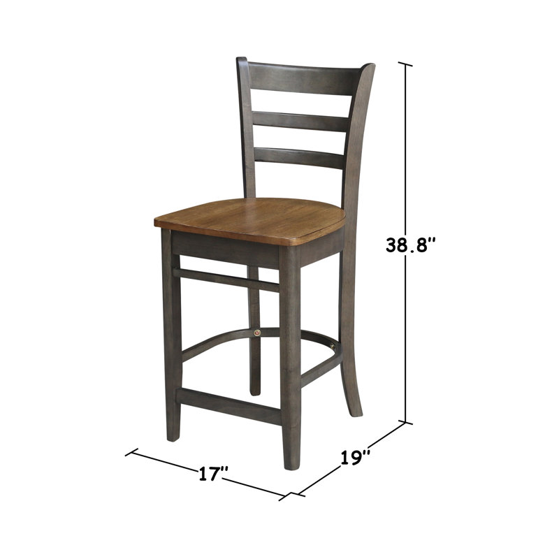 Hickory & Stone 36" Round Solid Wood Counter Height Dining Set with 2 Stools