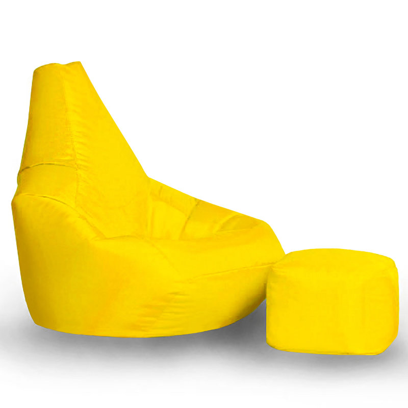 Outdoor Friendly Refillable Bean Bag Set, Yellow