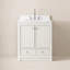 Aula 30" Bathroom Vanity with 2" Thassos White Quartz Countertop-86268749