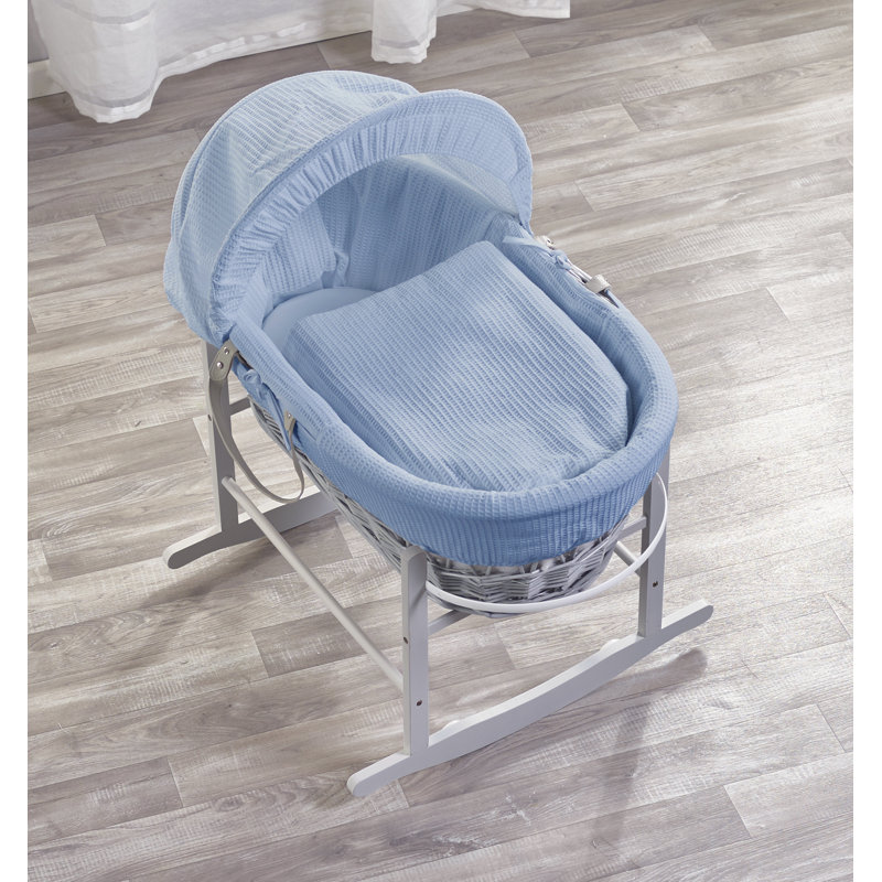 Moses Basket With Stand with Bedding with Mattress