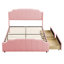 Bomford Upholstered Velvet Drawers Bed-1221958415-1221958414