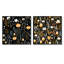 Hartline - Ensemble de 2 collages carrés botaniques abstraits-101853691-101853696