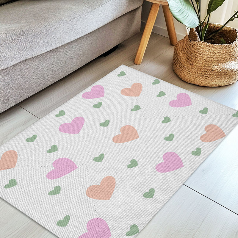 Tapis tressé Subtle Heart, Rectangulaire 3 pi x 5 pi