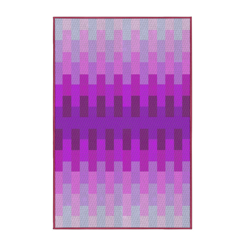 Tapis mauve à motif géométrique Kifer, Rectangle 5 pi x 7 pi