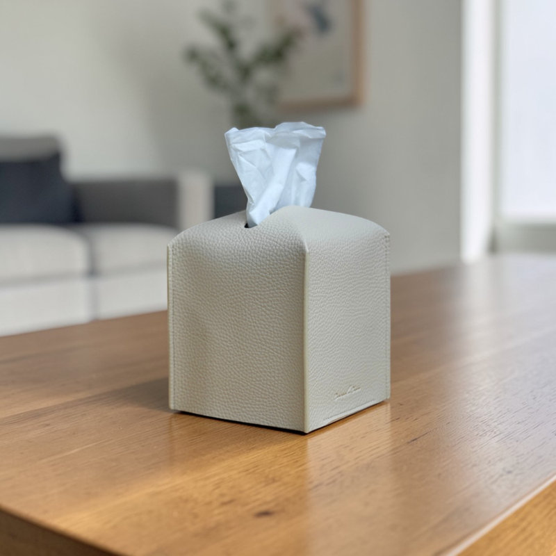 Couvercle de boîte à mouchoirs en cuir PU moderne, Rouge pourpre