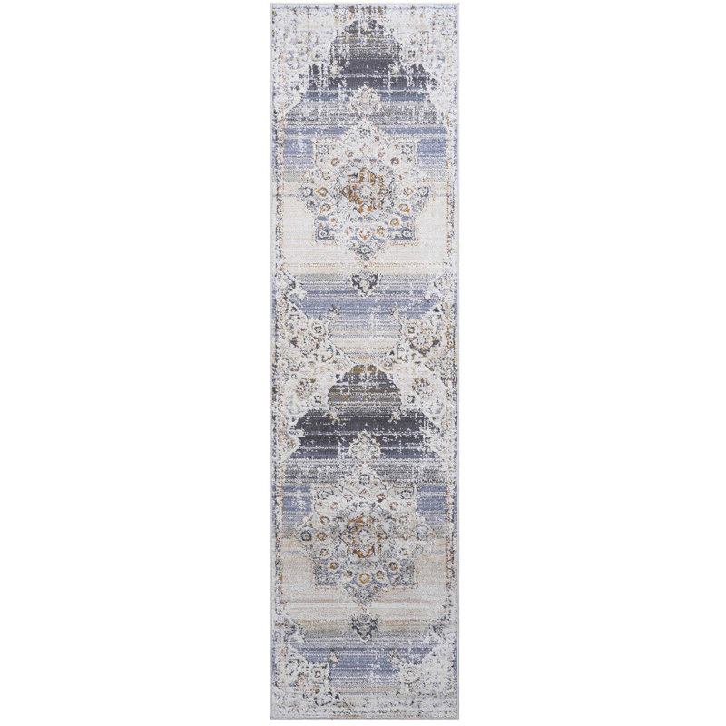 Tapis crème / doré Stain, Runner 2'2"x 7'10"