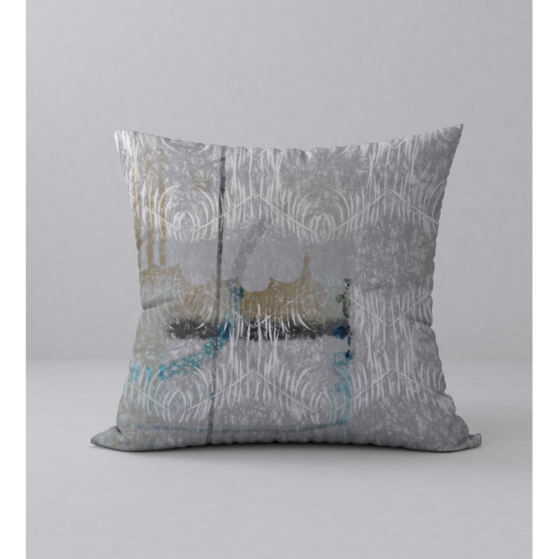 Abstract Reversible Throw Pillow, 24" x 24"
