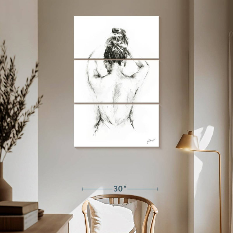Leisha Back Study I, 65" H x 42" W