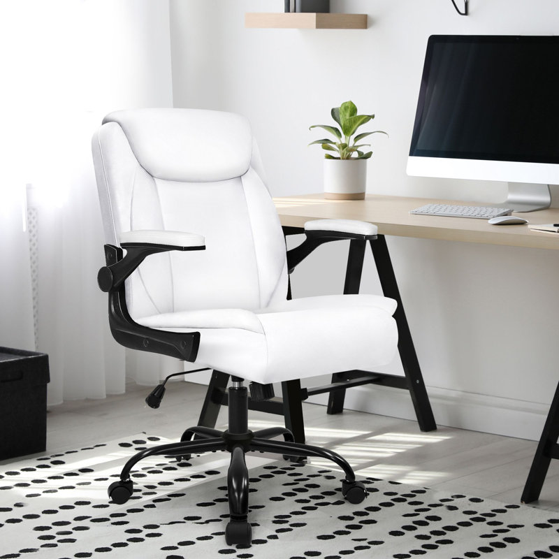 Chaise de bureau Nakysha, Blanc
