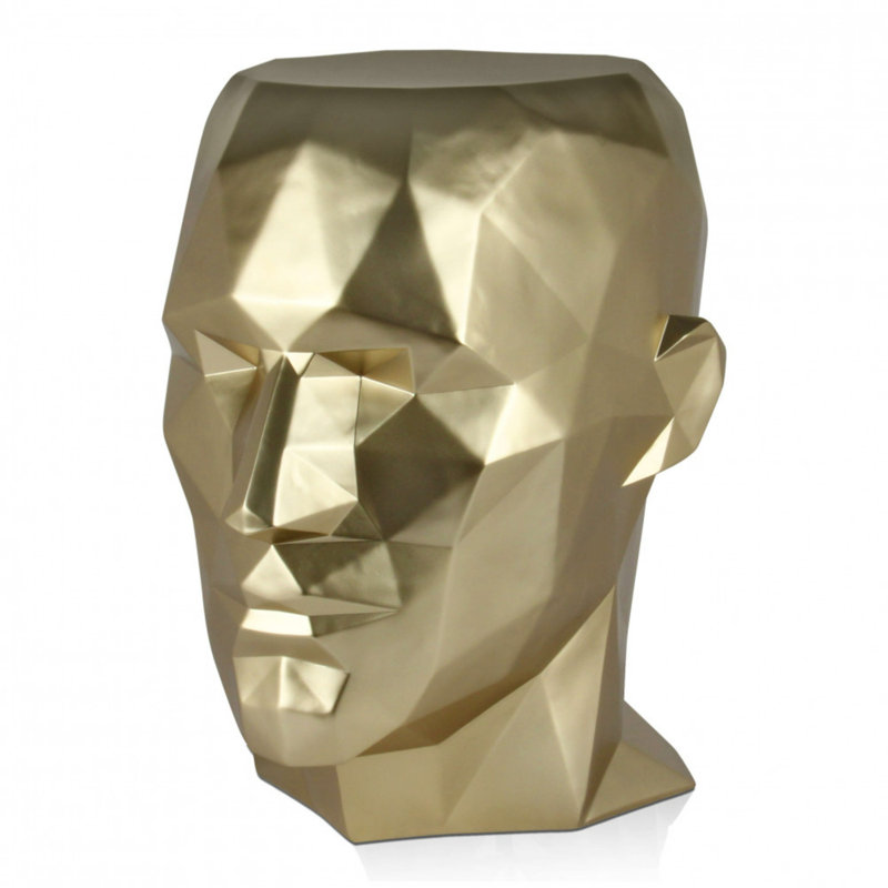 Adetoyosi People Bust, Gold, 61cm H x 58cm W x 50cm D