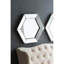 Miroir mural hexagonal 21 po x 18 po avec miroir décoratif traditionnel pour le salon, l'entrée et la chambre à coucher