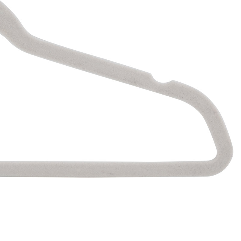 Cochrane Plastic,Velvet Non-Slip Standard Hanger for Dress/Shirt/Sweater, White