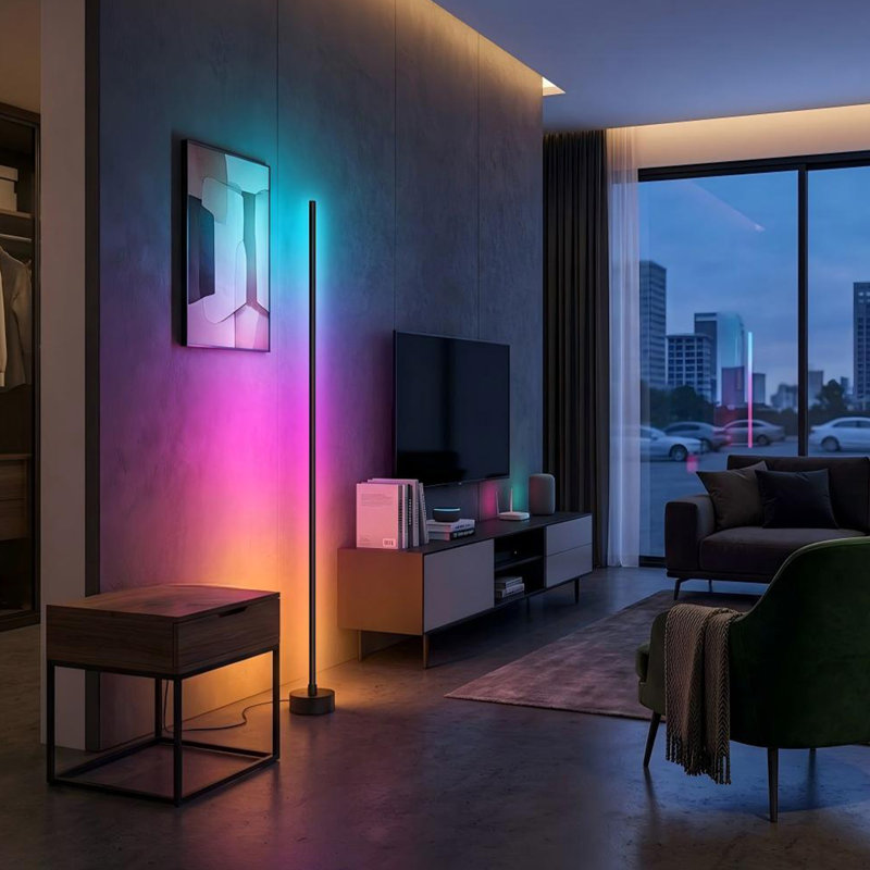 Smart RGB Corner Floor Lamp with App and Remote Control