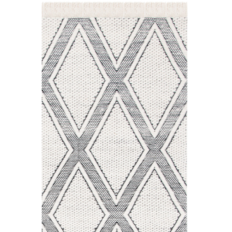 Natura 867 Hand Woven Wool And Cotton With Latex Geometric Rug, Rectangle 6' x 9'