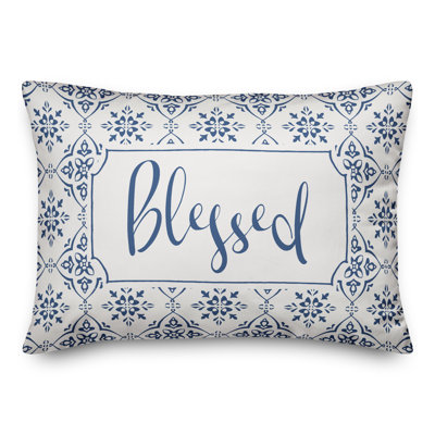 Housse de coussin rectangulaire extérieure et insert Blessed Medallion
