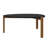Gales 32" Mid-Century Modern Oval Solid Wood Coffee Table in Black-735089399