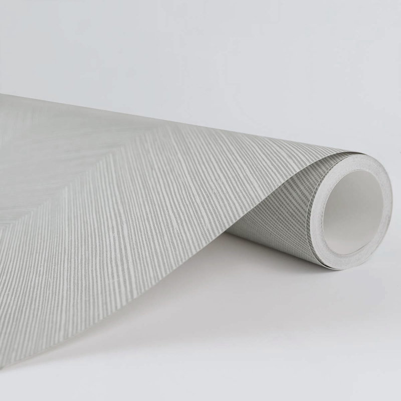 Chevron Vinyl Peel & Stick Wallpaper Roll, Lunar Gray
