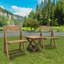 Table de bistro pliable Hips et chaise avec 2 chaises, finition pour l'extérieur, chaises, table rectangulaire, patio