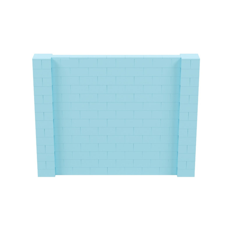 Ensemble mural de blocs géants 7 'T, H 84 po x L 108 po, Bleu clair