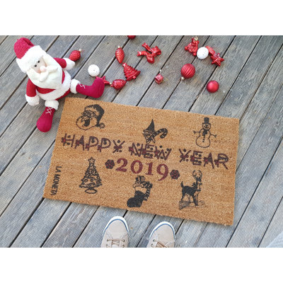 Durable Coco Doormat, 27.6 x 15.7 inches | 100% Natural Coconut Fiber, Eco-Friendly, Brown & Black Design | Perfect for Indoor & Outdoor Entryways, Heavy-Duty, Easy to Clean, Stylish Welcome Mat