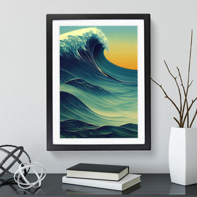 Sunset Ocean Wave - Single Picture Frame Painting