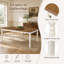 Rustic Wood Dining Table - Rectangular Design with Carved Turned Legs for Kitchen & Dining Room