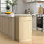 Armoire à ordures inclinable en chêne avec tiroir à texture ondulée pour la cuisine, la salle de bain et le salon - format compact, assemblage facile, rangement multifonctionnel avec 10 poignées en métal en forme de L