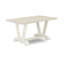 Ensemble de table de salle à manger 5 pièces pour 4 personnes comprenant une table de salle à manger rectangulaire avec pieds en V et 4 chaises rembourrées en tissu de lin beige clair, multicolore-2090413914-2026643395