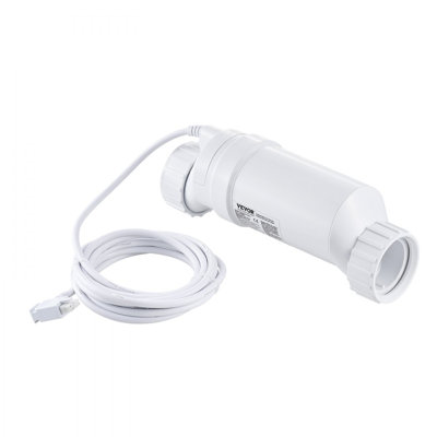 Système de chloration au sel, cellule de chloration pour piscine compatible avec Hayward W3T-Cell-15 (T15), système à eau salée pour piscine creusée jusqu'à 40 000 gallons, ligne électrique de 15 pi, blanc