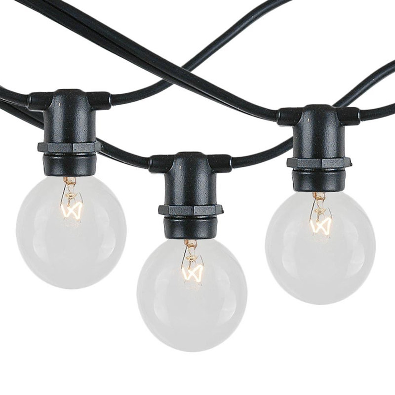 Guirlande de 100 lumières d'extérieur 100 pi, Noir