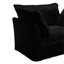 Chaise avec accoudoirs moelleux et moderne en velours côtelé