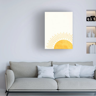 Paysage boho jaune soleil couchant 3