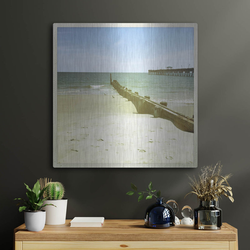  «Bay View 3» par Alicia Ludwig, art mural en métal, 24 po x 24 po, H 24 po x l 24 po