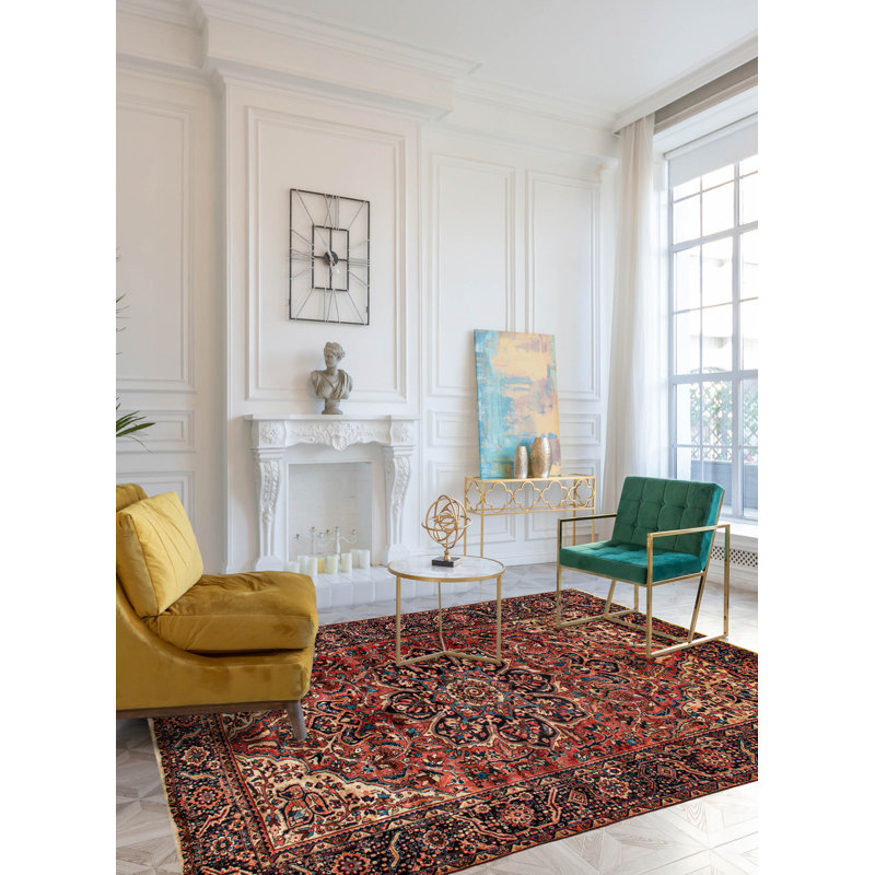 Tapis rouge unique 9 pi 3 po x 12 pi 9 po Sarabi
