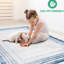 Tapis tissé 2 x 3 po - Bleu /, ne perd pas ses poils, teinté, convient aux décors de chambre à coucher, de salon et de salle à manger