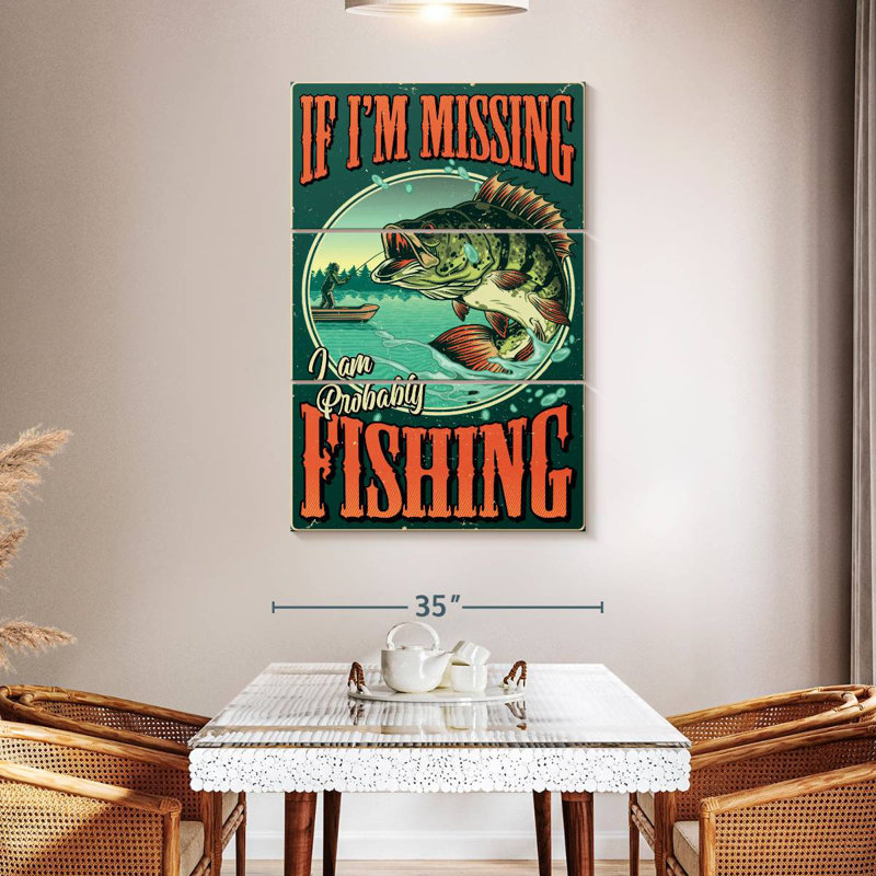 Senne Bass Fishing, 50'' H x 32'' W