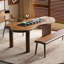 Bureau en bois massif noyer courbé-108798447