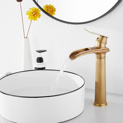 Robinet de salle de bains monotrou avec ensemble de drainage