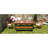 Outdoor Wood Dining Set For 7-8 Person, Outdoor Dining Furniture With Removable Cushions, Ergonomic Chairs And Bench, Thicker Table