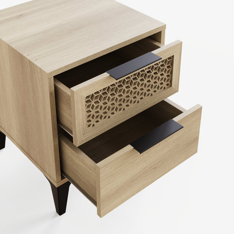 39.4cm W Manufactured Wood Bedside Table