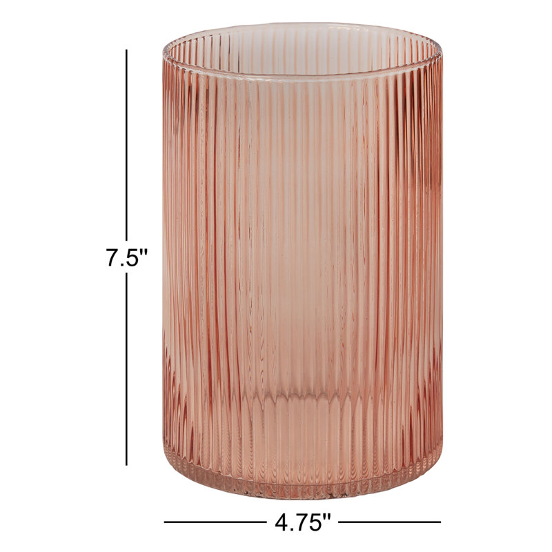 Brigida Handmade Glass Table Vase, 7.50" H x 4.75" W x 4.75" D