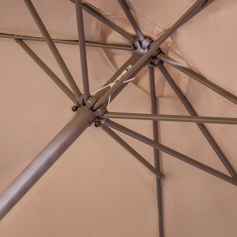 Huckleberry 350cm Market Parasol, White, White