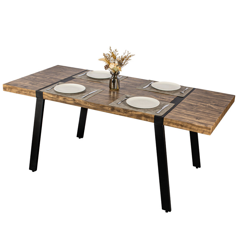 70.9'' Wood Dining Table in Walnut