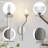 6.25''W Nickel ETL Dimmable Wall Sconces with Petal Shaped Glass Shade-1870849107